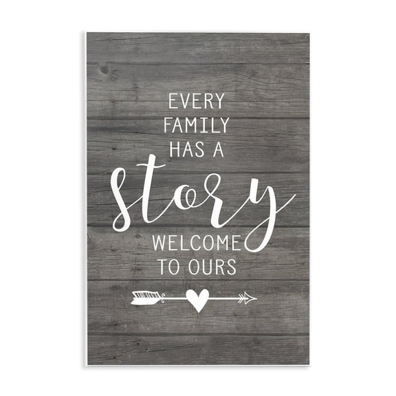 Stupell Industries Rustic Lodge Every Family Has A Story Wall Plaque Art, 10 x 15, by Lettered and Lined