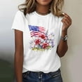 thumbnail image 2 of HEILAU Independence Day Shirts for Women Plus Size American Flag Graphic T 2D Station National Printed Loose Casual Sports Short Sleeve T Shirt Patriotic Tops, 2 of 9