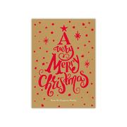 Personalized Holiday Card - Very Merry - 5 x 7 Flat