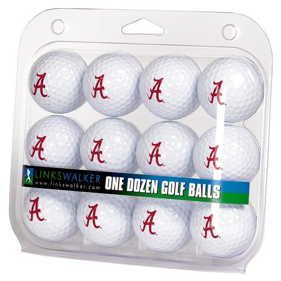 LinksWalker Alabama Crimson Tide Golf Balls, 12 Pack