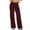 Burgundy, variant on Wide Leg Yoga Pants No Front Seam High Waist Workout Pants(Vermilion-M)