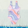 thumbnail image 5 of UYYX Girl Bathing Suit Girl Swimsuit Size 10-12 Girl Swimsuit One Piece Bathing Suit For Girls Solid Color Straps Padded Swimwear, 5 of 8