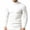 White, variant on Mens Fall Winter Turtleneck Sweater Slim Fit Cable Knitted Casual Pullover Ribbed Long Sleeve Sweaters