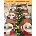 thumbnail image 4 of 13 Inch Round Placemats Set of 6, Red Geometric Non Slip Heat Insulation PP Table Mats, Watercolor Ombre Modern Abstract Art Washable Place Mats for Kitchen Dining Party Table Decor, 4 of 7