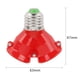 thumbnail image 2 of Portalámparas E27 a 2E27 Convertidor Socket Splitter Adaptador Bombilla Base Rojo, 2 of 6