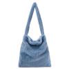 thumbnail image 2 of Bolsa Bolso de mano de felpa de color sólido para mujer. bolso de hombro grande informal de invierno (azul) Ehuebsd Nuevos Originales, 2 of 2