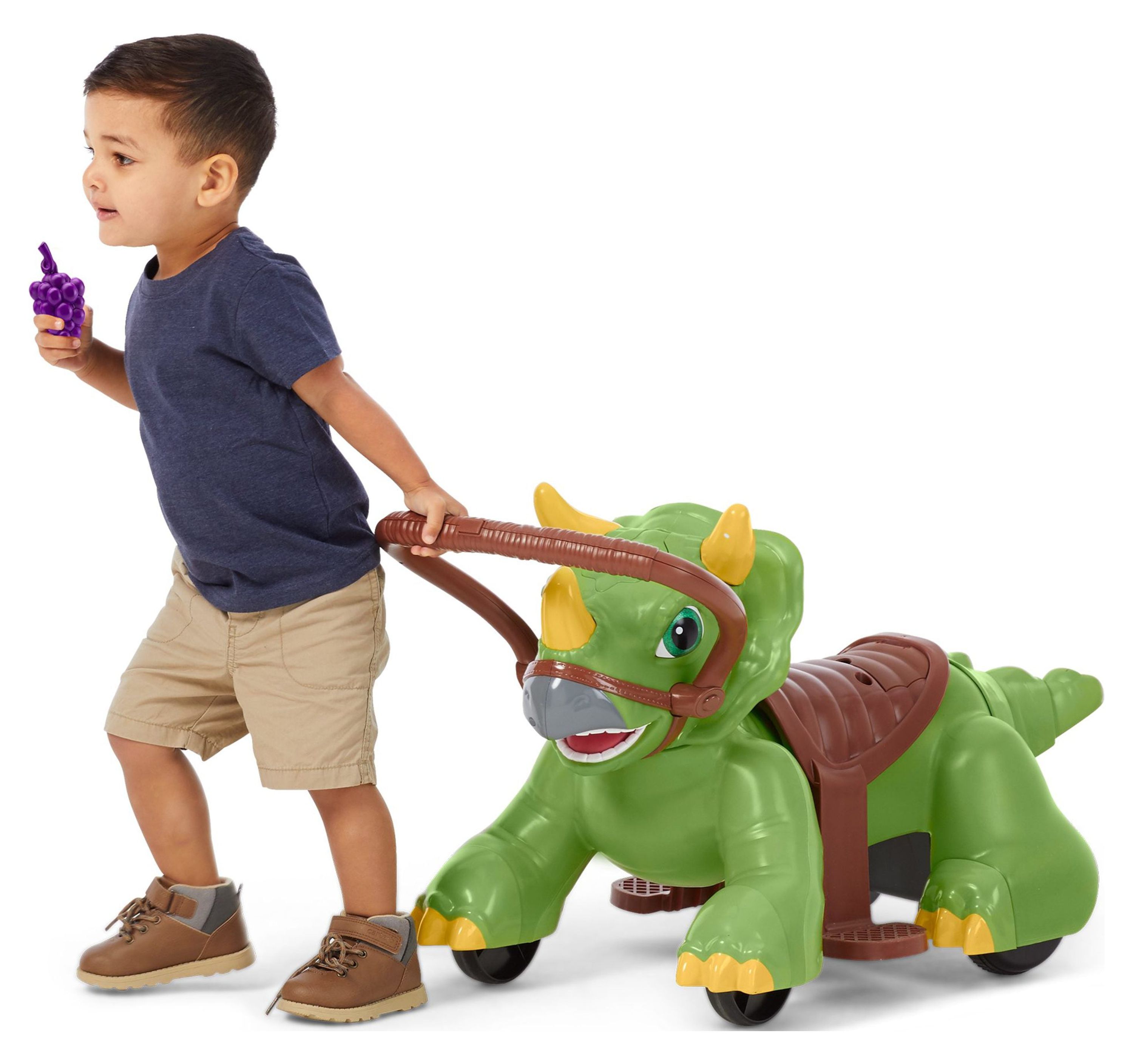 Rideamals Dinosaur Ride-On Toy by Kid Trax, powered rechargeable toddler, boys or girls, toddler - image 4 of 10