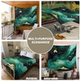 thumbnail image 6 of Teal Marble Large Tapestry for Bedroom Wall Hanging Tapestry,Modern Green Golden Abstract Ombre Texture Ceiling Backdrop Tapestries Poster Blanket Wall Decor for Teens Room Living Room Dorm 85" x 90", 6 of 8