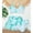 Green, variant on uublik Girl Swimsuit Fashion Cute Gradient Print Swimming Trunks Skirt Seaside Swimsuit Set, Sizes 4-11