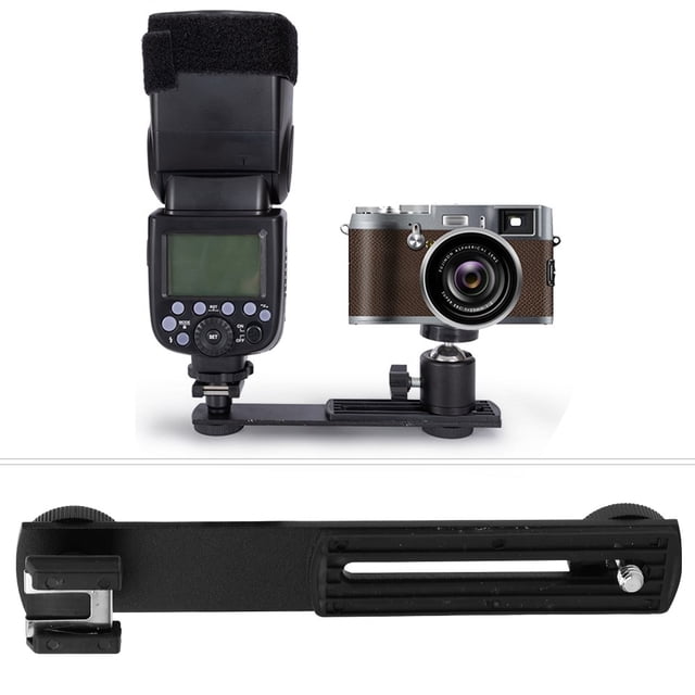 Flash Bracket, Accessory Flash Dual Head Bracket, New Design Lightweight Performance For Outdoor Photographers Travel Camera
