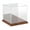 Hardwood Base (Mirrored), variant on Plymor Clear Acrylic Display Case with Hardwood Base (Mirror Back), 6" x 6" x 6"
