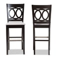 thumbnail image 3 of Baxton Studio Carson Modern and Contemporary Grey Fabric Upholstered and Espresso Brown Finished Wood 2-Piece Bar Stool Set, 3 of 9