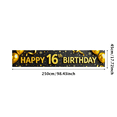 thumbnail image 3 of Black Background Happy 16 Birthday Banner with Gold Balloons Snowflakes and Ribbons Party Decoration Supplies Backdrop for 16th Birthday Party Photography Props Celebrations Decorations, 3 of 7