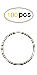 Metal Keyring Split Key Rings Plated Steel Loop Hoop Ring 100 Pcs/set 