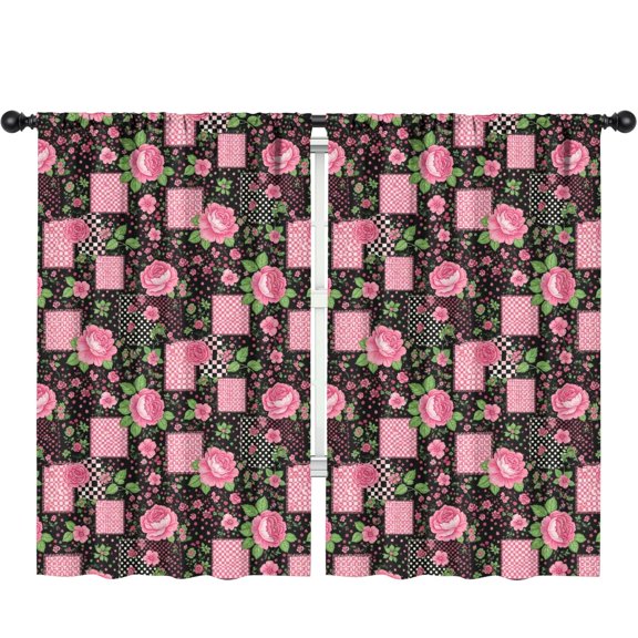 Pioneer Flower Floral Print Pattern Teens Curtains,Teens Insulated Curtains Set Of 2,Bedroom Essentials,Toddler Room Decor 52"x84"