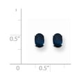 thumbnail image 2 of 14K White Gold Earring Stud Women'S Sapphire Oval Blue 6 mm 4, 2 of 2