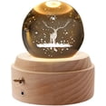 thumbnail image 1 of 3D Crystal Ball Music Box, Wooden Rotating Music Box, Lumineers Music Box, 1 of 4
