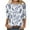 Dark Blue, variant on IROINNID Polyester Long Sleeve T Shirt for Women Casual Printed Loose T-shirt Mid-length Blouse Round Neck Tops,White