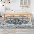 thumbnail image 5 of Wondo 4x6 Gray Area Rug - Machine Washable Non-Slip Rubber Backing, Low Pile Vintage Carpet for Living Room Bedroom Kitchen Dining Office, 5 of 9