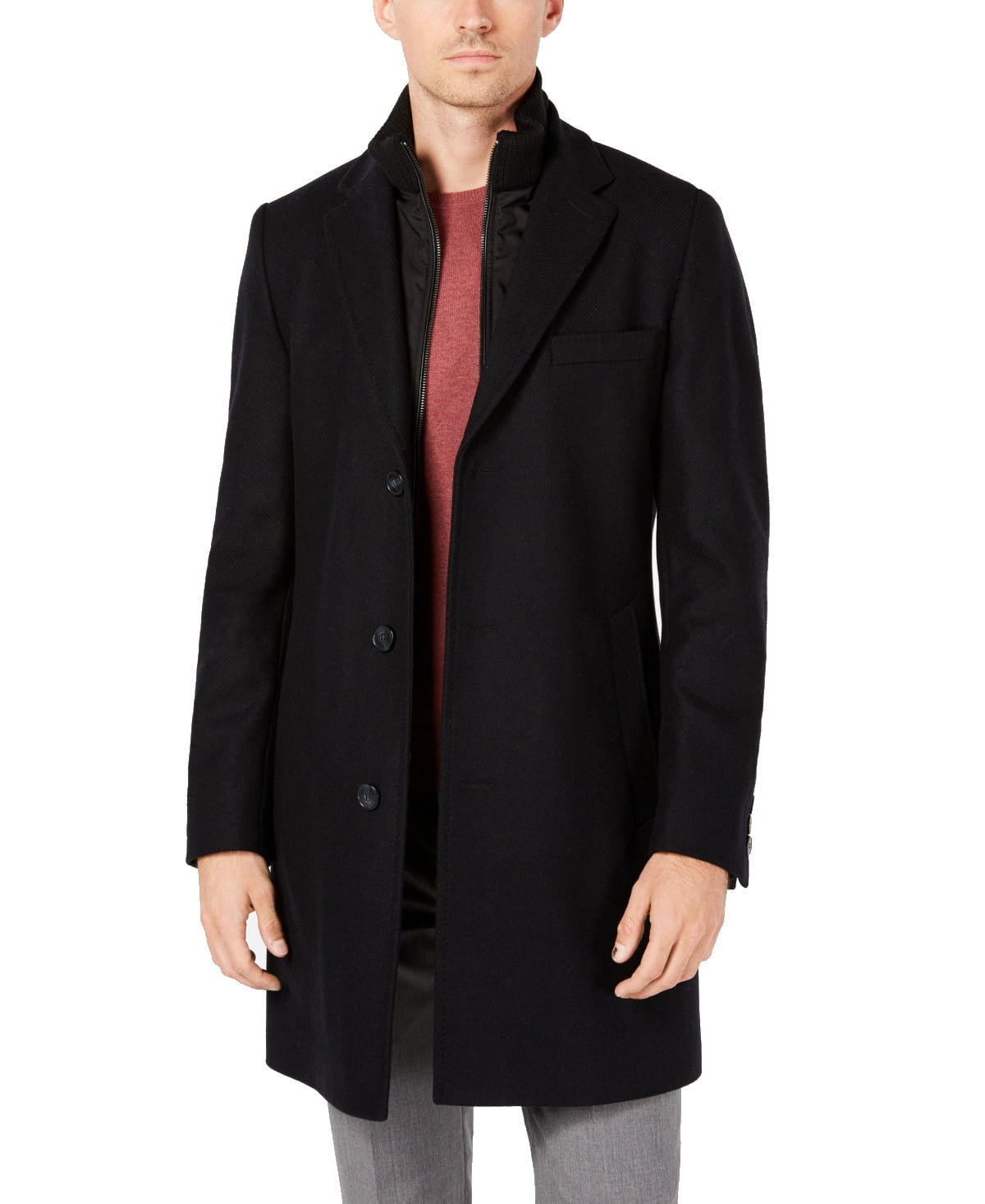 Hugo Boss Coats & Jackets - Mens Coat Deep Jacket Layered Look Peacoat ...