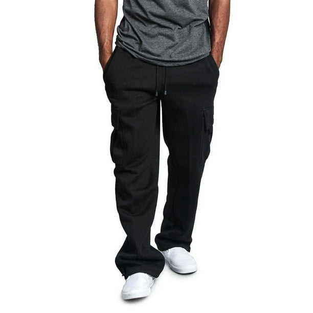 Sunloudy Men Sweatpants, Adults Style Cargo Pants with Pockets Drawstring 