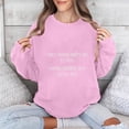 thumbnail image 2 of Jinhomg Novelty Sweatshirt for Women 2026 Trendy Letter Print Casual Tops Oversized Comfy Long Sleeve Drop Shoulder Pullover Ladies Cute Gift Pink XXL, 2 of 6
