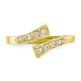 thumbnail image 5 of 10K Yellow Gold Ring Band Toe Cubic Zirconia CZ Round, Size 5, 5 of 5