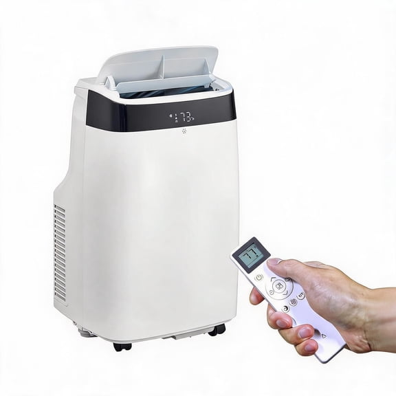 Portable Air Conditioner, 14,000 BTU Portable Window Air Conditioner, 3-in-1 Quiet AC Unit with Remote Control and LED Touch Panel, Cools Rooms up to 750 Sq. Ft., Easy Installation