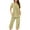 Yellow, variant on Tnhcen Women's Pajamas Set Short Sleeve Top Nightwear With Capri Pants Pjs Homewear Set