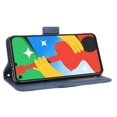 thumbnail image 5 of Case for Google Pixel 4A Cover Adjustable Detachable Card Holder Magnetic closure Leather Wallet Case - Blue, 5 of 5