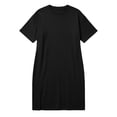thumbnail image 7 of Admvng Womens Plus Size Dress Solid Round Neck Short Sleeve Casual Comfy Dresses, 7 of 7
