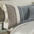 thumbnail image 4 of Riverbrook Home 7Pc Comforter Set, Queen, Slate/Taupe/Ivory, Beren, Embroidered, Polyfill, 4 of 5