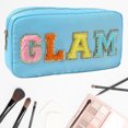 thumbnail image 4 of Bolsa de mano de nailon neceser con letras a la moda borde Flash con cremallera Unisex para el trabajo Sywqhk Para Estrenar, 4 of 6