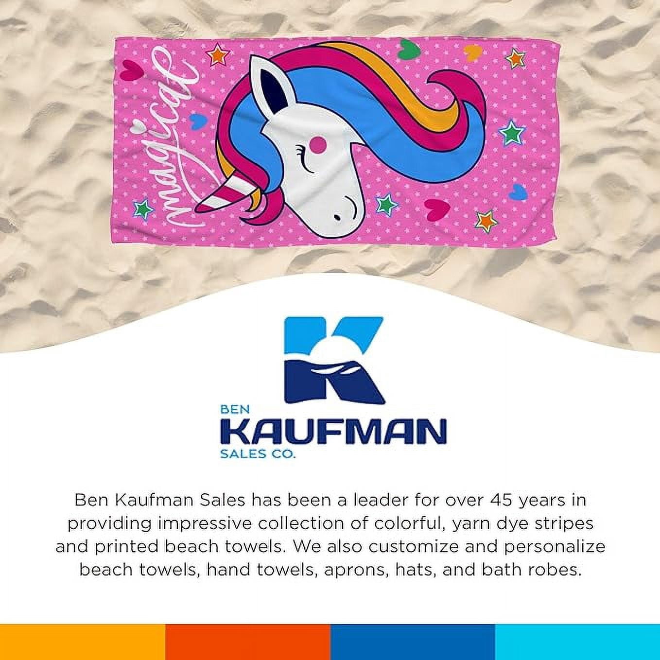 Kaufman 2Pk Magical Unicorn Beach Towel and Pool Towel 30" x 60"