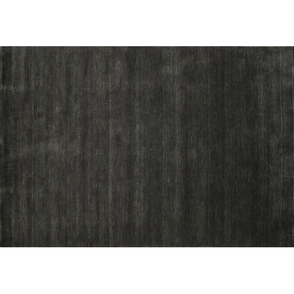 Ahgly Company Indoor Rectangle Contemporary Charcoal Black Abstract Area Rugs, 2' x 3'
