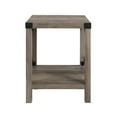 Woven Paths Magnolia Metal X End Table, Grey Wash
