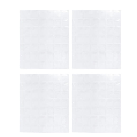 Zoyueyie 4pcs Classic Coin Holders Transparent Coins Albums Currency Collection Storage Bag (42 Pocket on One Page)