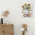 thumbnail image 2 of Stupell Industries Autumn Sunflower Jar Orange Monarch Butterflies Botanical & Floral Painting Gallery Wrapped Canvas Art Print Wall Art, 30 x 40, 2 of 6