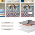 thumbnail image 4 of Yayeee Foldable Storage Basket for Shelves with Handles Waterproof Cloth Bins, Blue Art Pattern, 4 of 7