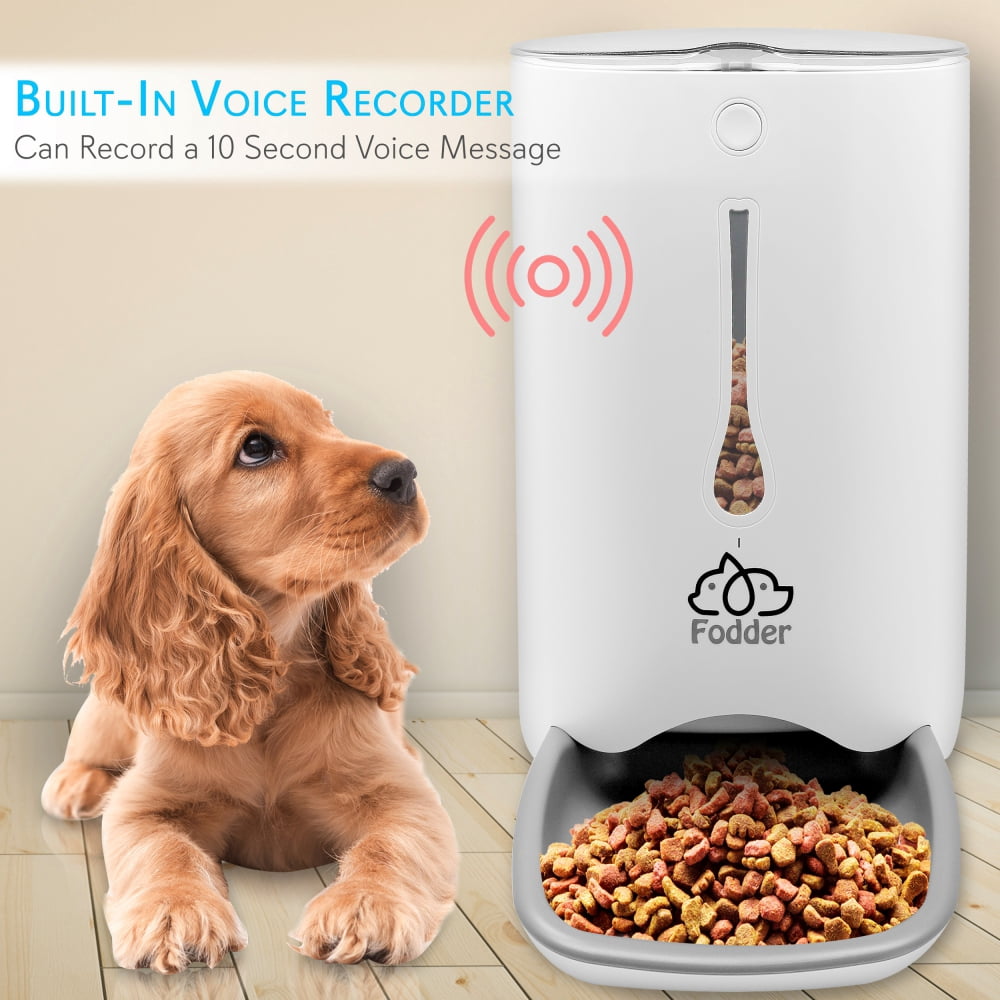 Smart Automatic Cat & Dog Food Dispenser, Digital Pet Feeder with Programmable Meals & Voice Message Playback