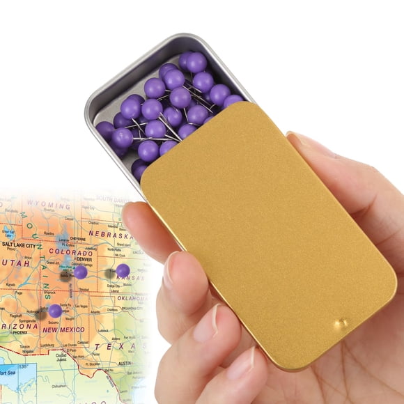 Push Pins dcdcee, color morado, para tablones de anuncios en el hogar y la oficina