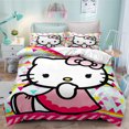 Hello KT cat series crossborder three pieces, Amazon duvet cover