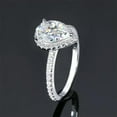 thumbnail image 4 of K-KED Halo Pear-shaped 2.0ct Moissanite Ring Women in 925 Sterling Silver D Color VVS1, 4 of 9