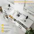 thumbnail image 5 of Eclife 84-Inch White Double Sink Bathroom Vanity with Makeup Countertop, 5 of 7