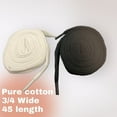 thumbnail image 2 of Strings 3/4" Wide Cotton Fat Thick Shoelaces 45 Inch 1 Pair $7.49. 2 Pair $11.50 (Color:Black Pure Cotton 45" 2 Pair;), 2 of 2