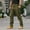 Army Green, variant on Men's Cargo Work Pants Snow Waterproof Quick Dry Softshell Winter Fleece Lined Insulated Outdoor Mountain with Zipper Pockets Size 3XL Khaki