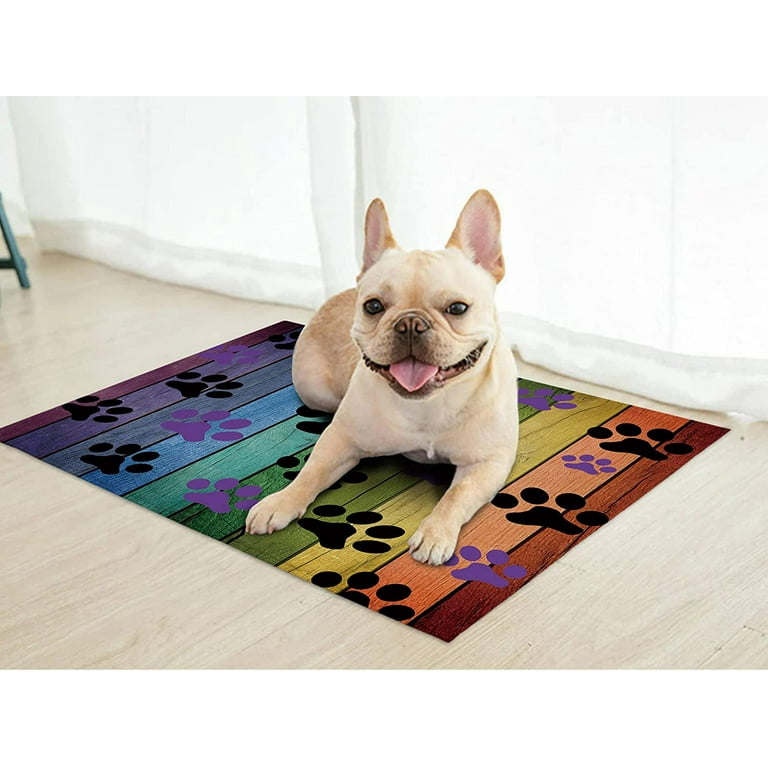 Dirty Dog Paw Prints Doormats Dog Mat for Muddy Paws Entrance