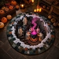 thumbnail image 5 of 3D Halloween Rug, Ghost Pumpkin Quilted Round Mat, Halloween Quilted Round Rug 3D Illusion, Soft & Durable Fabric Non-Slip Modern Home Decor, 5 of 6