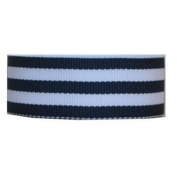 Grosgrain Mono Stripe Ribbon 7/8 Inch 2 Yards Navy