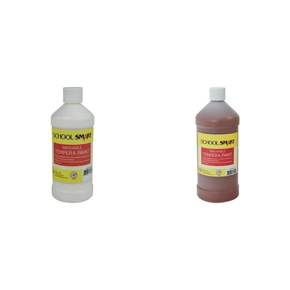 Kit de pintura Casafoyer, lavable al temple, blanco, 473 ml y marrón, 946 ml